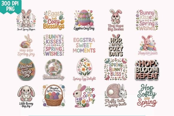 20 Easter Embroidery PNG Quote Bundle Review