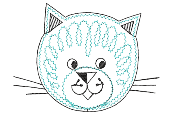 Beautiful Cat Face Embroidery Design Review