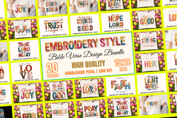 Boho Christian Embroidery PNG Bundle Review