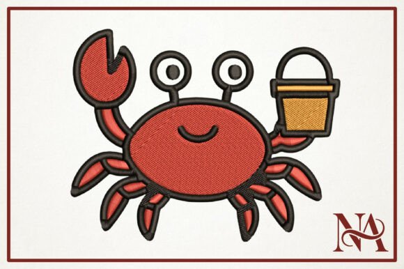 Cute Crab with Bucket Embroidery Design Review
