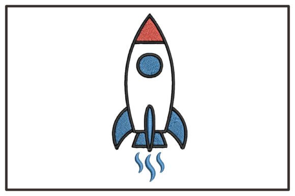 Cute Rocket Ship Embroidery Design Review