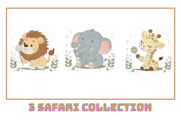 Cute Safari Animals Embroidery Design Review