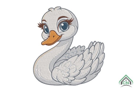 Cute Swan Embroidery Design Review for Holiday Collections