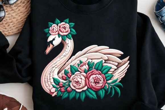 Elegant Swan Floral Faux Yarn Embroidery Review