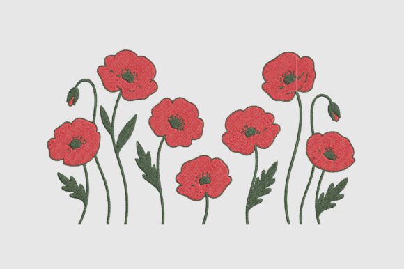 Embroidery Red Poppies Design Review