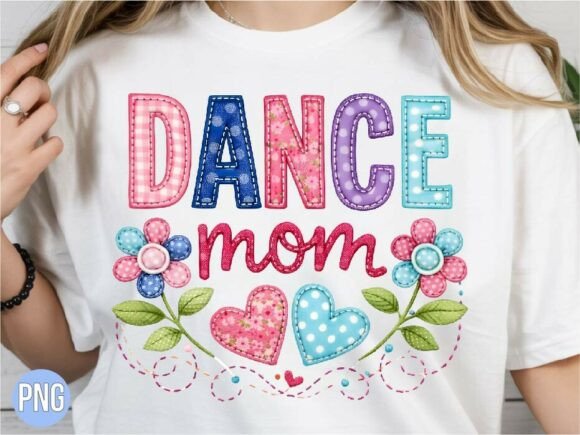 Faux Embroidery Stitch Dance Mom PNG Review