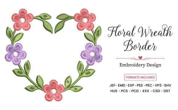 Floral Wreath Border Embroidery Design Review