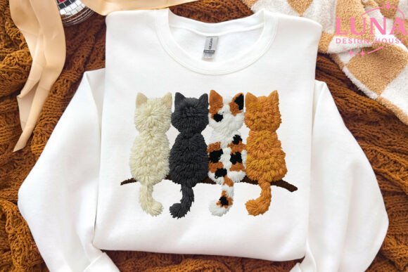 Four Cats Chenille Embroidery PNG Review