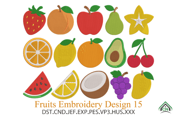 Fruits Embroidery Icon Designs Review
