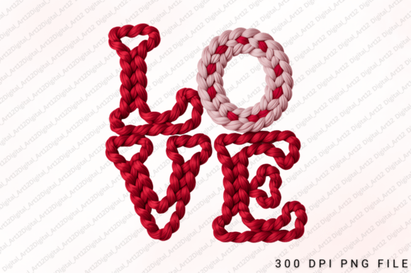 Love Knitted Embroidery PNG Design Review