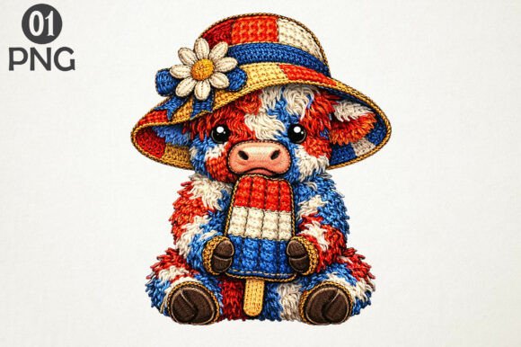 Patriotic Baby Highland Cow Embroidery Review