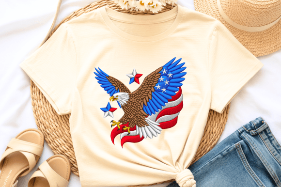 Patriotic Eagle Embroidery PNG Eagle Review