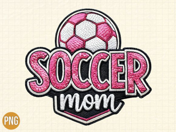 Pink Soccer Mom Machine Embroidery PNG Review
