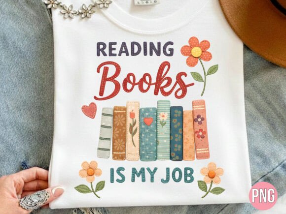 Reading Books My Job Faux Embroidery Review