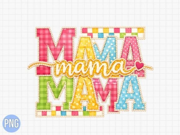 Reviewing Mama Faux Embroidery Stitch T-Shirt PNG
